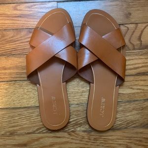 J. Crew Cyprus brown leather sandals